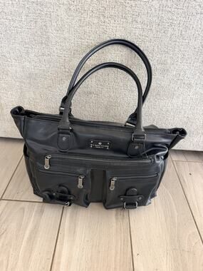 Six Pack Fitness Shoulder Bag Travel Fit Black Faux Leather Meal Prep
